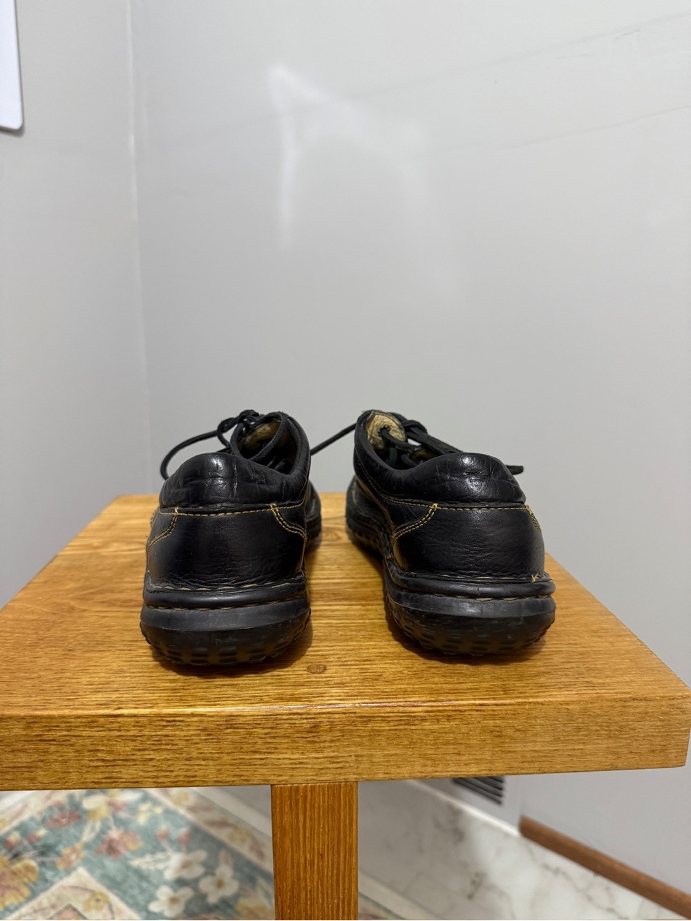 Born Shoes Womens 9.5 Black Leather Lace Up Comfort Oxford Casual Walking Shoes - Picture 3 of 13